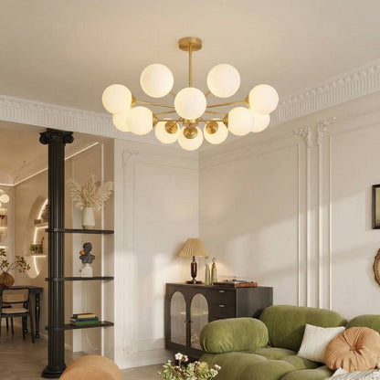 Brass Molecular Sputnik Chandelier