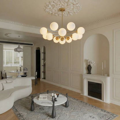 Brass Molecular Sputnik Chandelier