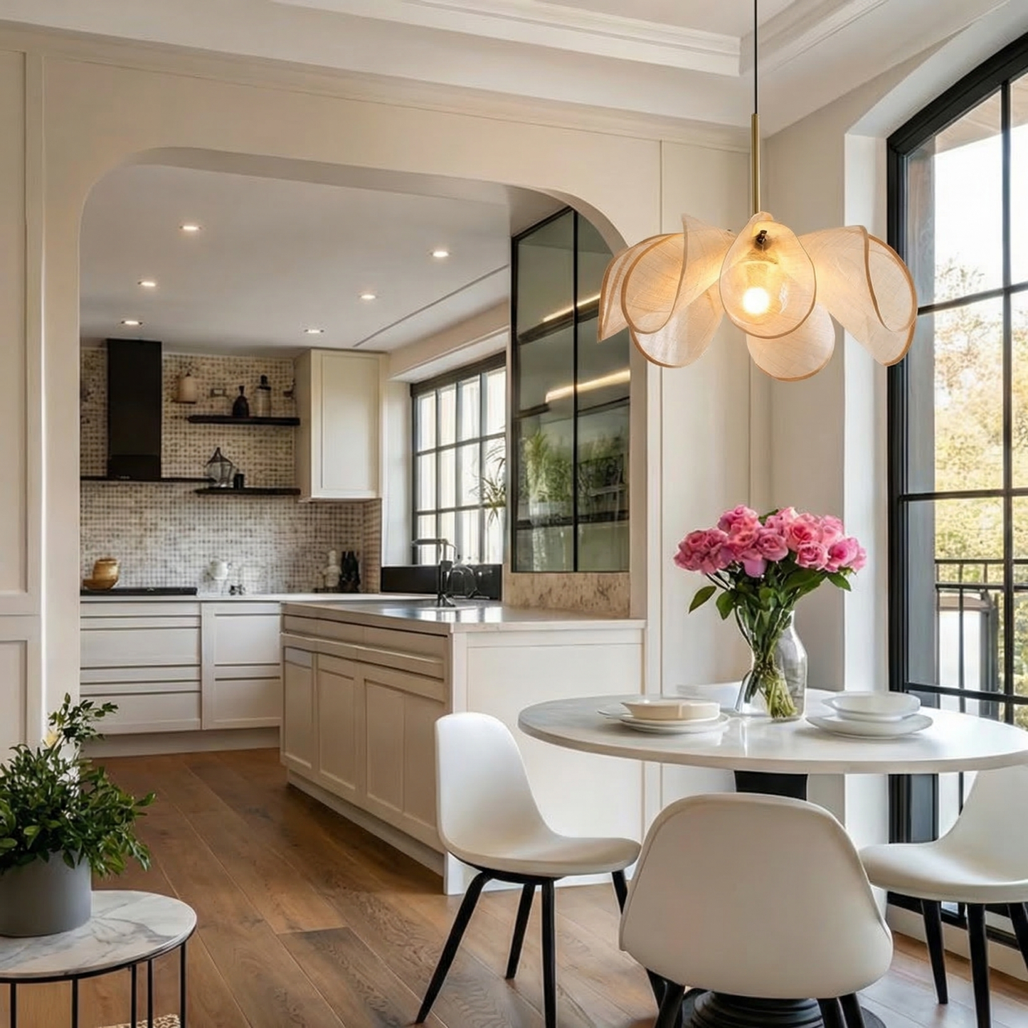 Petal Linen Pendant Light