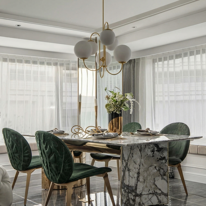 Gooseneck Orb 6-Light Chandelier