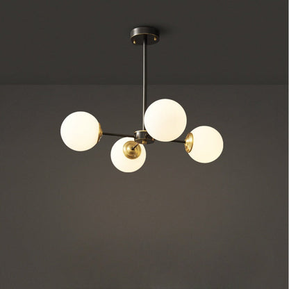 Black and Brass Sputnik Globe Chandelier