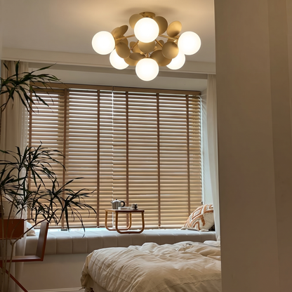 Grey Petal Flush Mount Ceiling Light
