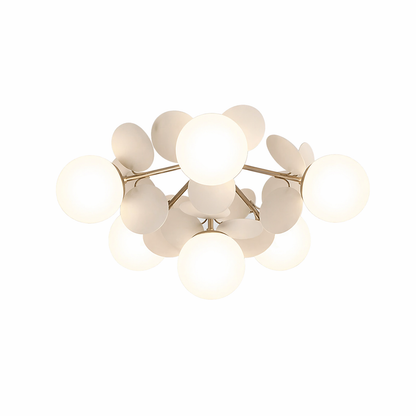 White Petal Cloud Flush Mount Light