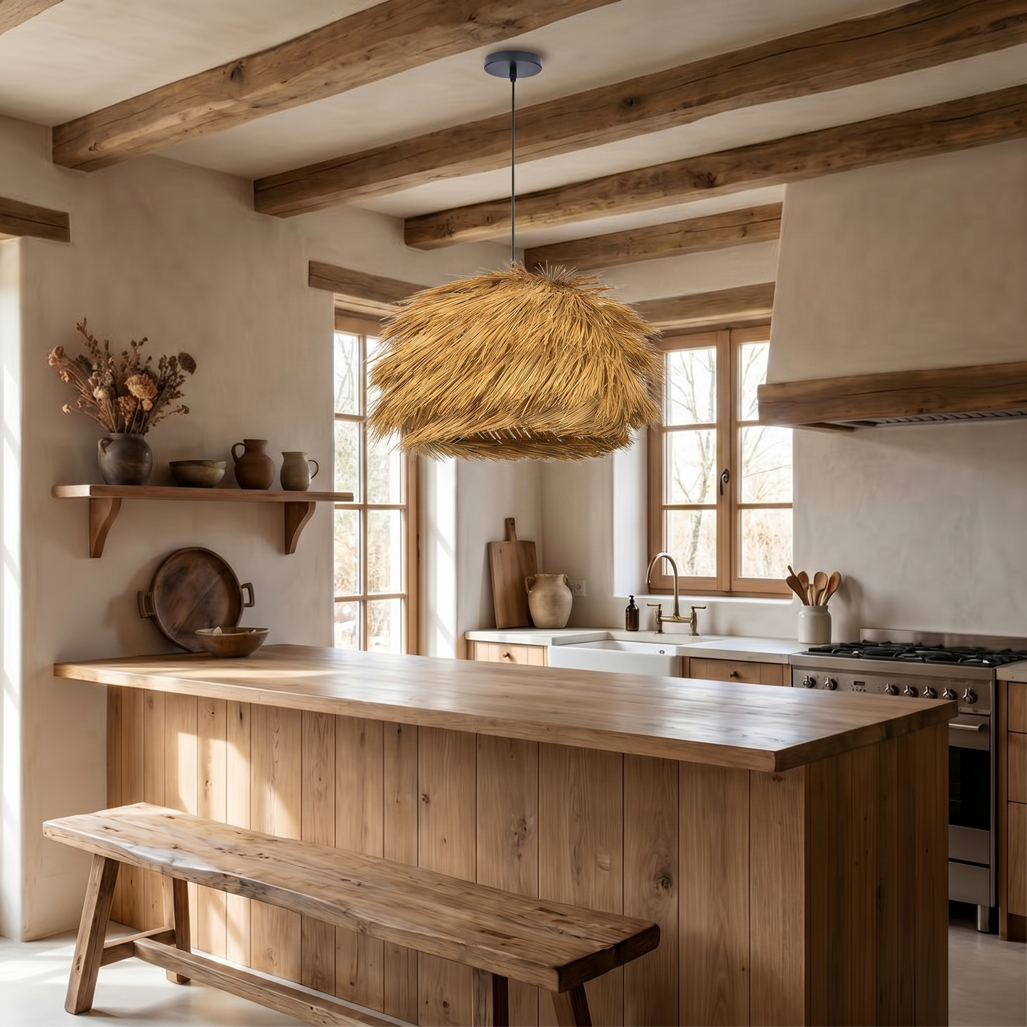 Grass Tassel Shaggy Pendant Light