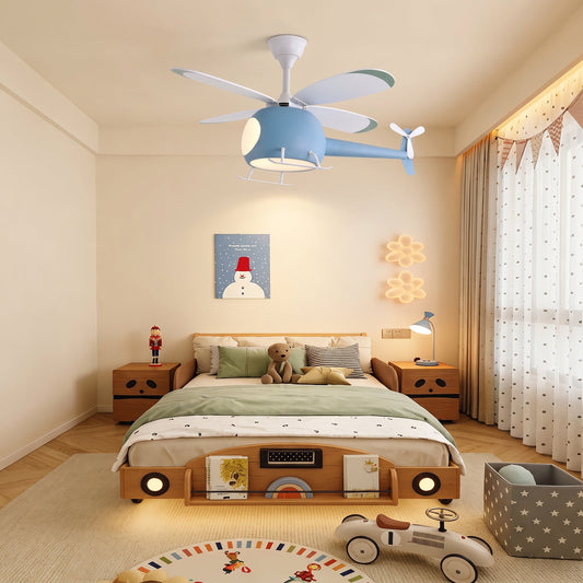 Helicopter Kids Ceiling Fan Light