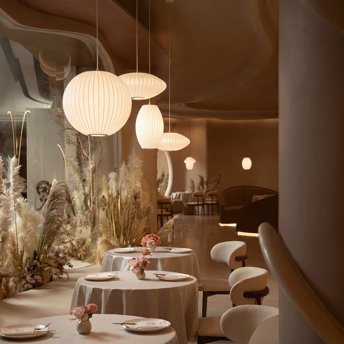Silk Cocoon Cloud Pendant Light