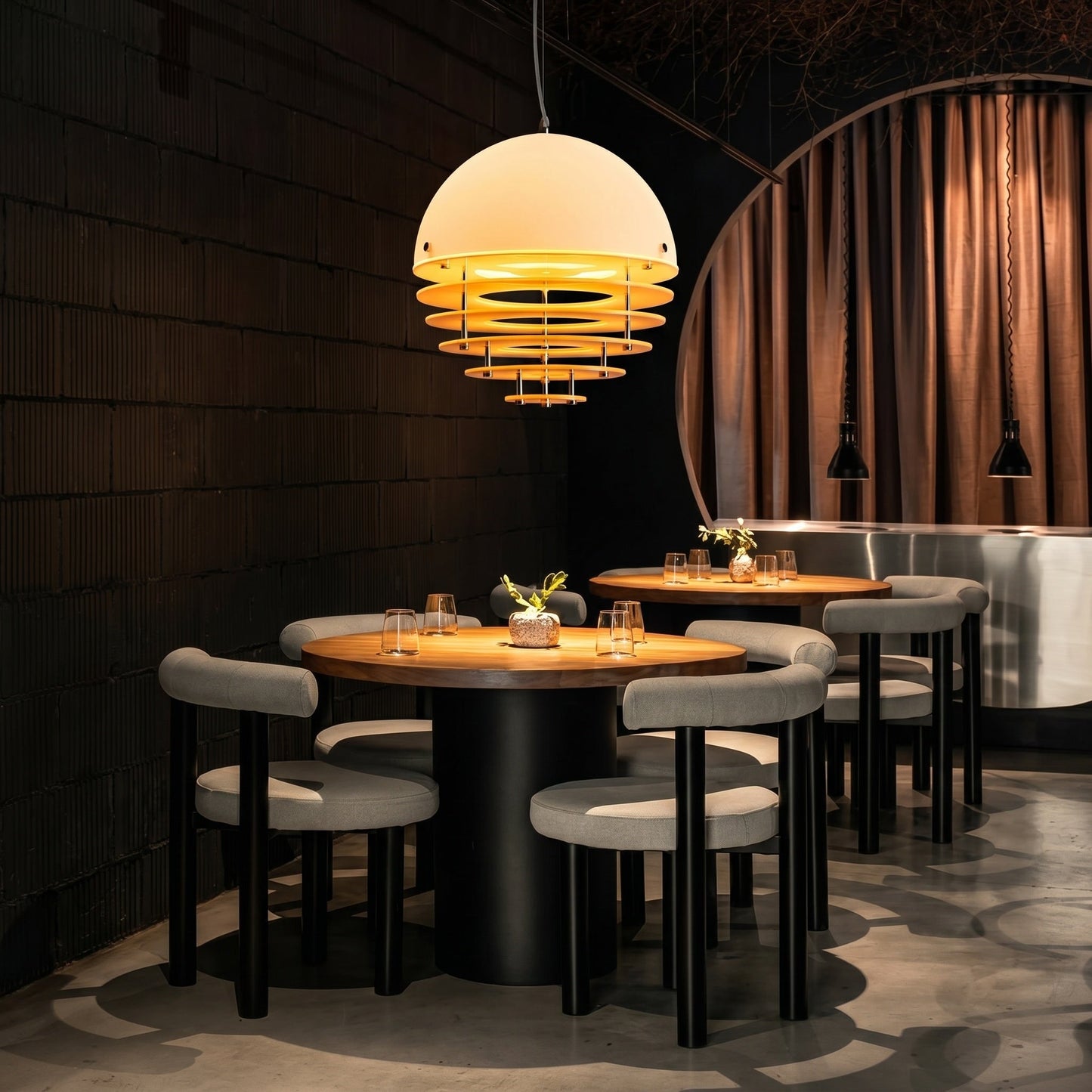 Tiered Louvered Hive Pendant Light