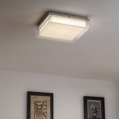 Layered Square Acrylic Flush Mount