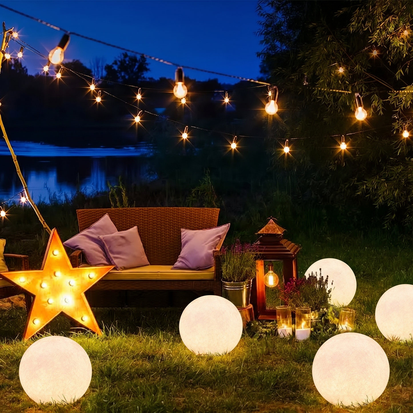 Solar Moon Globe Lamp IP65