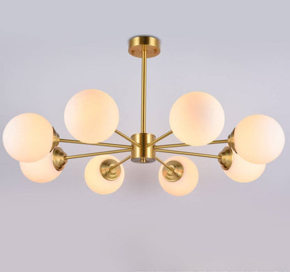Brass Molecular Sputnik Chandelier