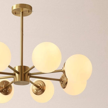 Brass Molecular Sputnik Chandelier