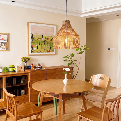 Rattan Gourd Pendant Light
