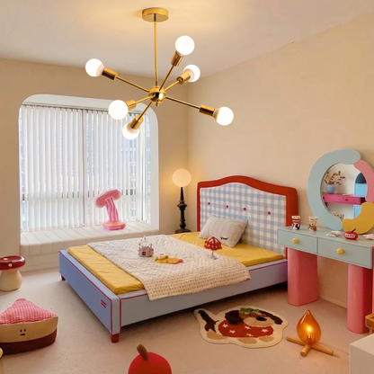 Gold Sputnik Starburst Chandelier