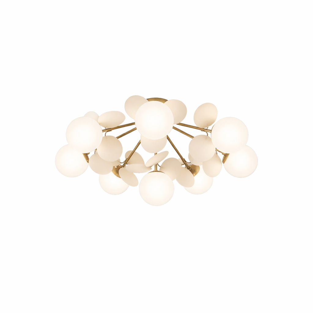 White Petal Cloud Flush Mount Light