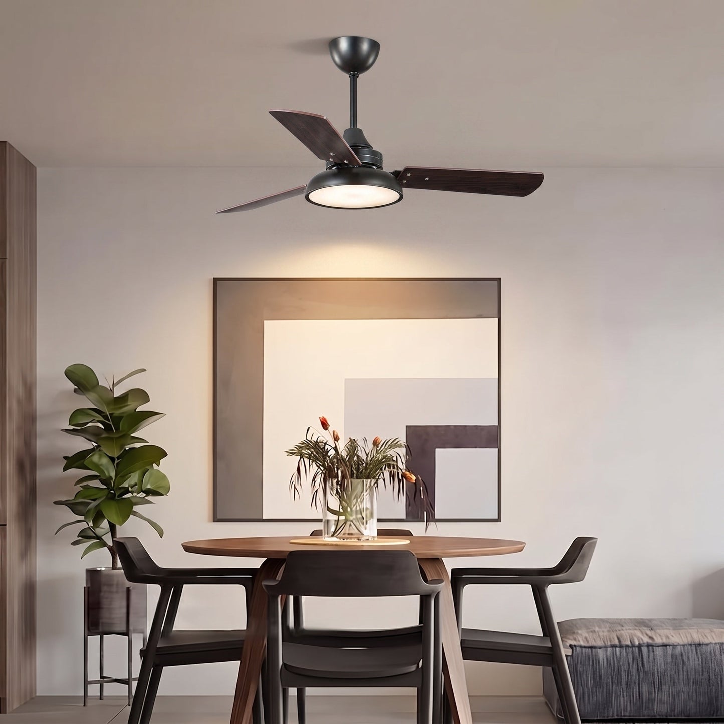 Nordic 3-Blade Wood Fan with Remote
