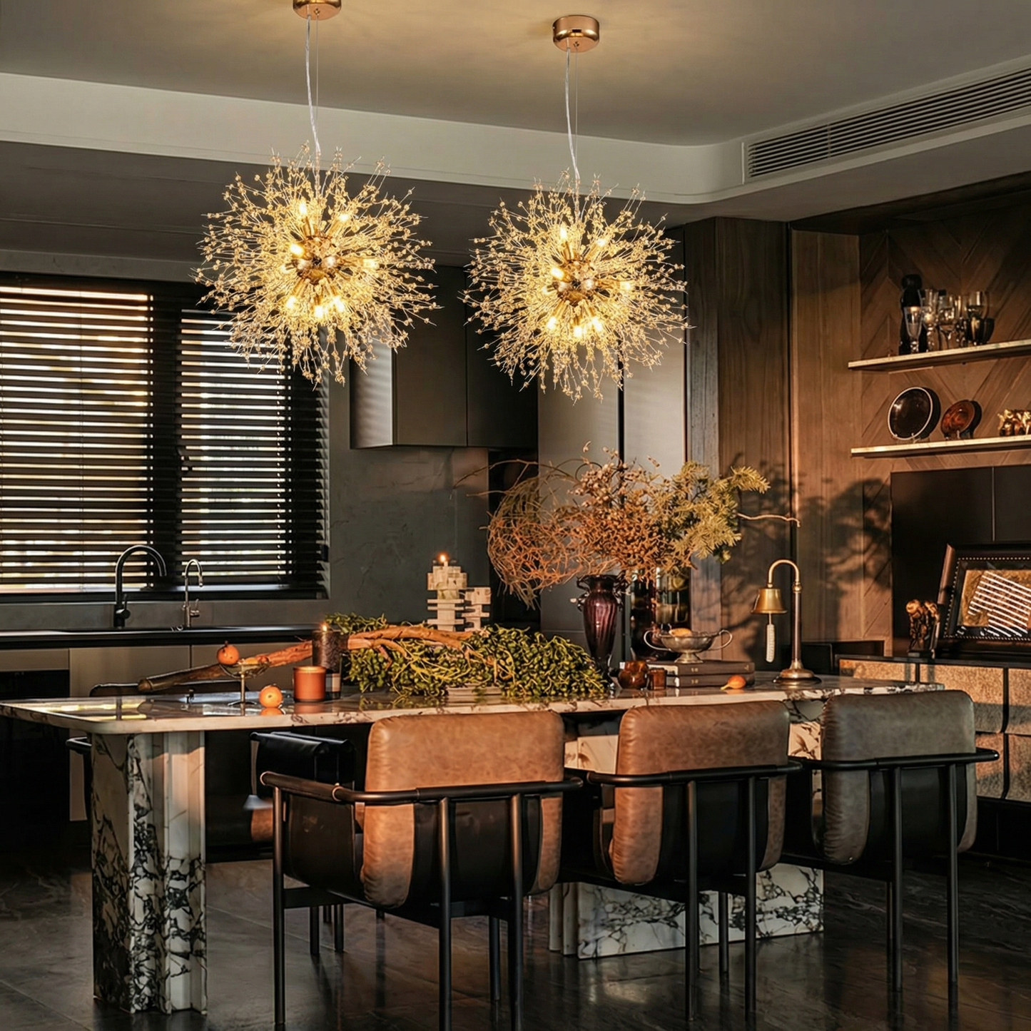 Crystal Dandelion Firework Chandelier