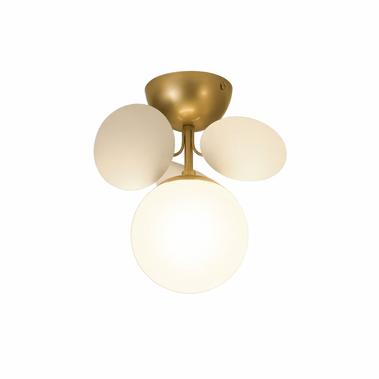 White Petal Cloud Flush Mount Light