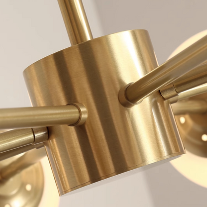 Gold Molecular Sputnik Chandelier