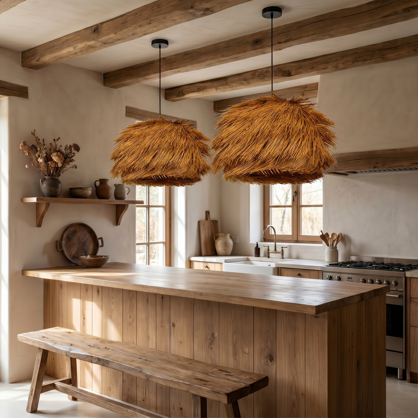 Grass Tassel Shaggy Pendant Light