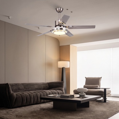 Dual-Halo Ring Light Ceiling Fan
