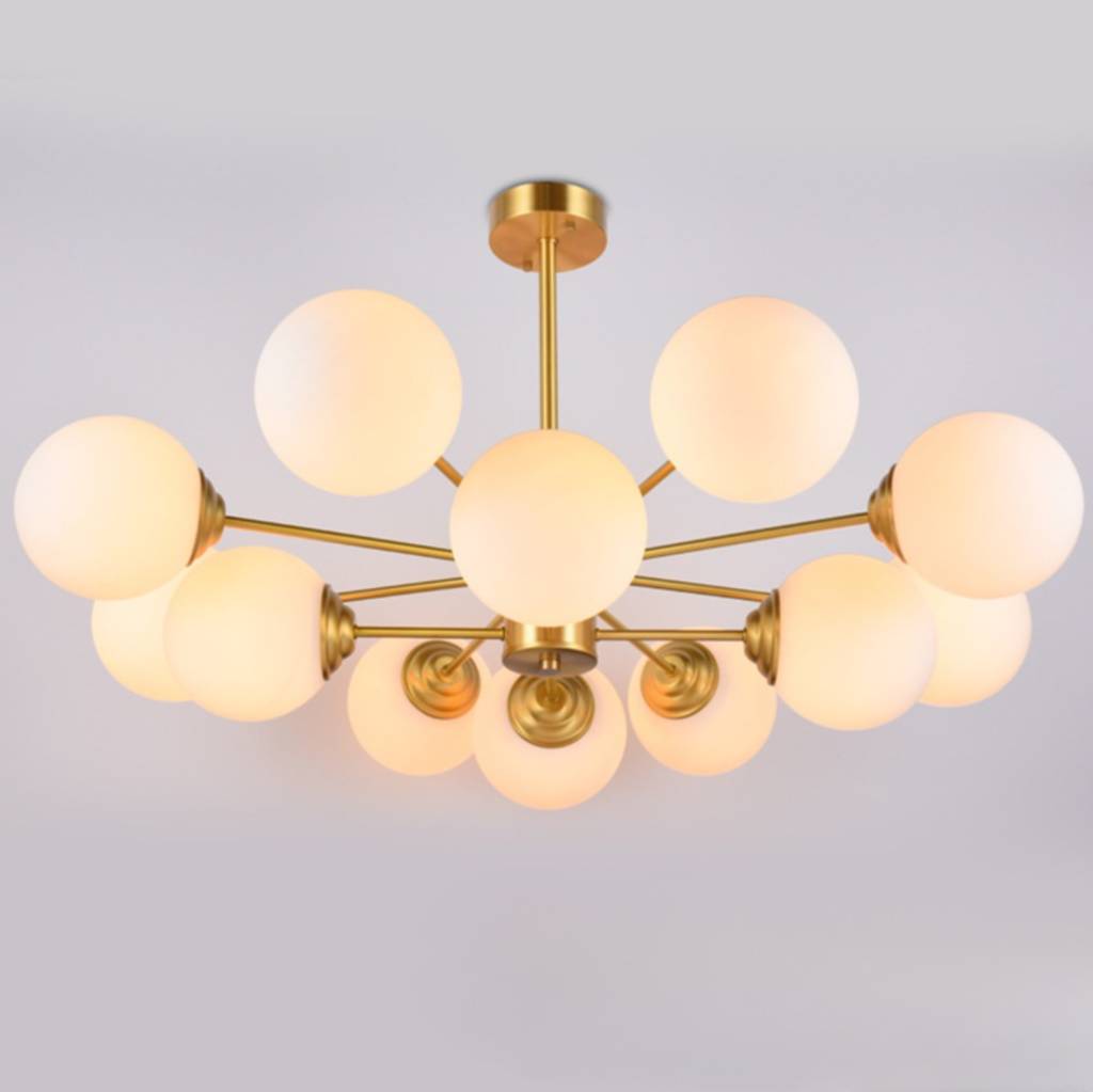 Brass Molecular Sputnik Chandelier