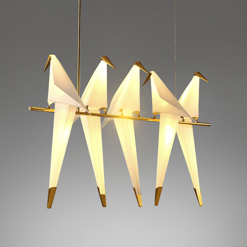 5-Bird Grand Linear Origami Pendant