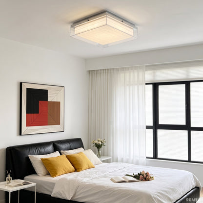 Layered Square Acrylic Flush Mount