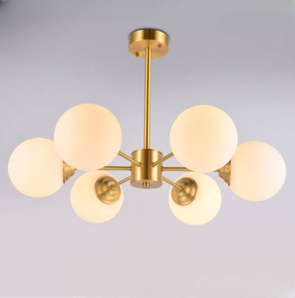 Brass Molecular Sputnik Chandelier