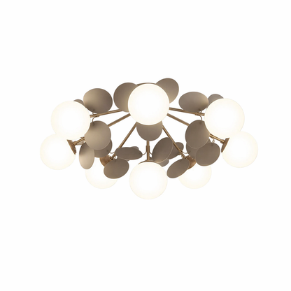 Grey Petal Flush Mount Ceiling Light