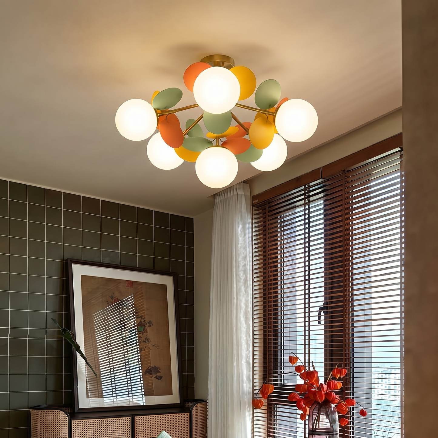 Macaron Petal Flush Mount for Kids Rooms