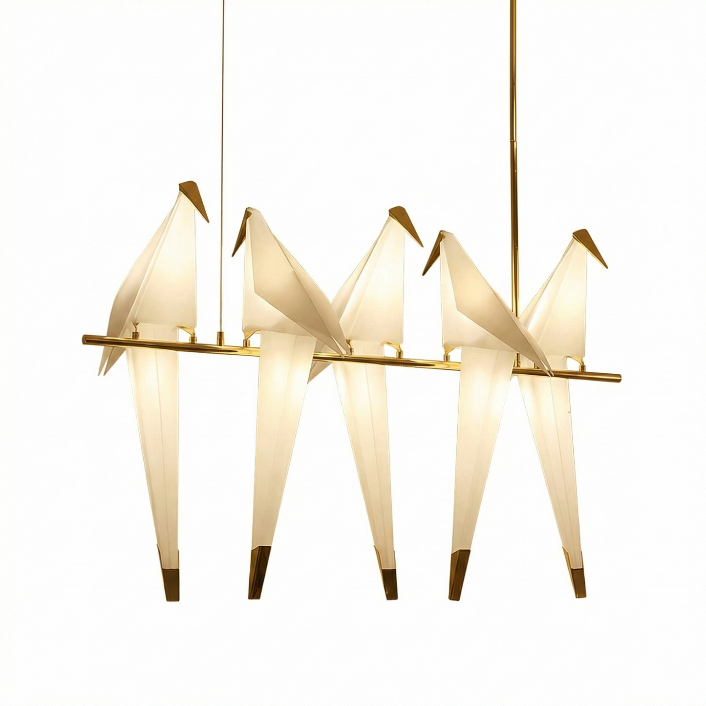 5-Bird Grand Linear Origami Pendant