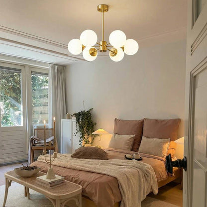 Brass Molecular Sputnik Chandelier