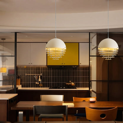 Tiered Louvered Hive Pendant Light