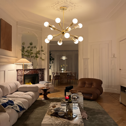 Gold Sputnik Starburst Chandelier