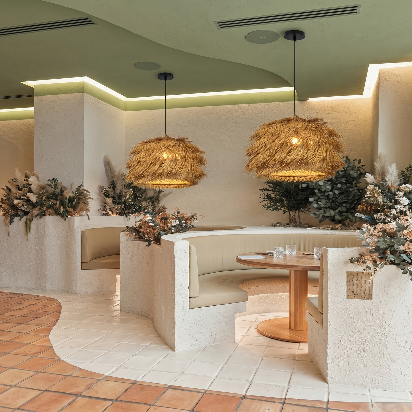 Grass Tassel Shaggy Pendant Light