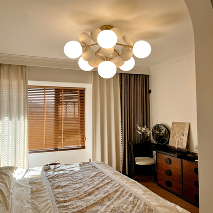 White Petal Cloud Flush Mount Light