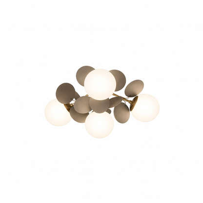 Grey Petal Flush Mount Ceiling Light