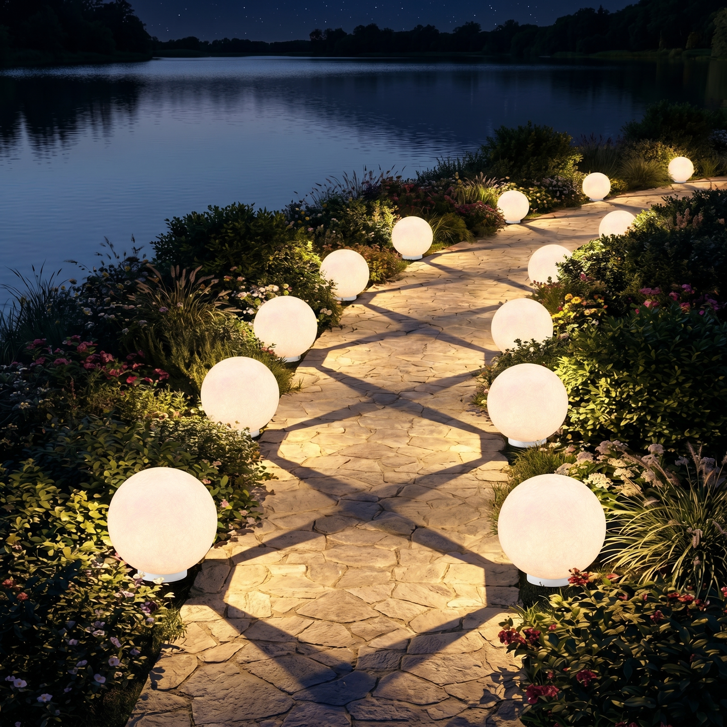 Hemp Fibre Moon Globe Pendant Light