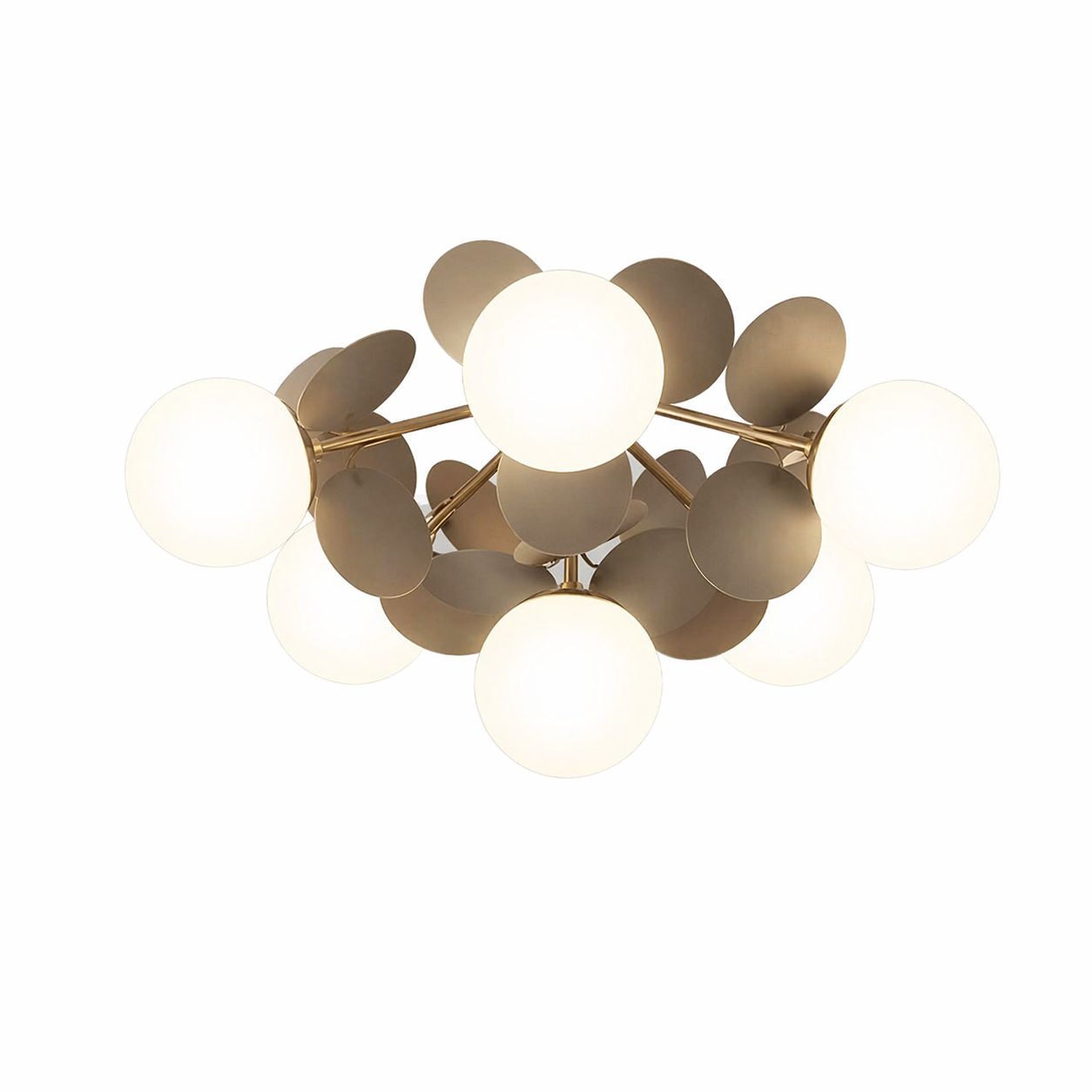 Grey Petal Flush Mount Ceiling Light