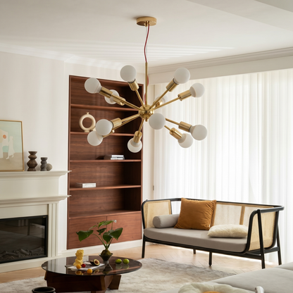 Gold Sputnik Starburst Chandelier