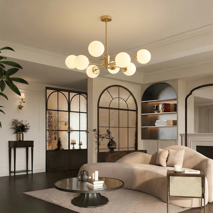 Gold Molecular Sputnik Chandelier