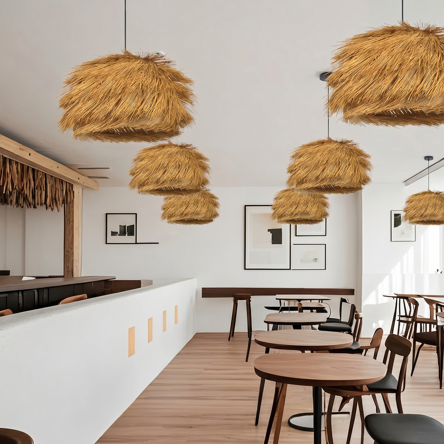 Grass Tassel Shaggy Pendant Light