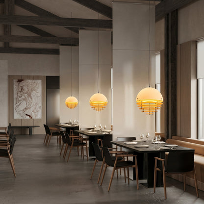 Tiered Louvered Hive Pendant Light