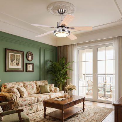 Dual-Halo Ring Light Ceiling Fan
