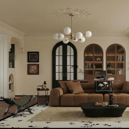 Gold Molecular Sputnik Chandelier