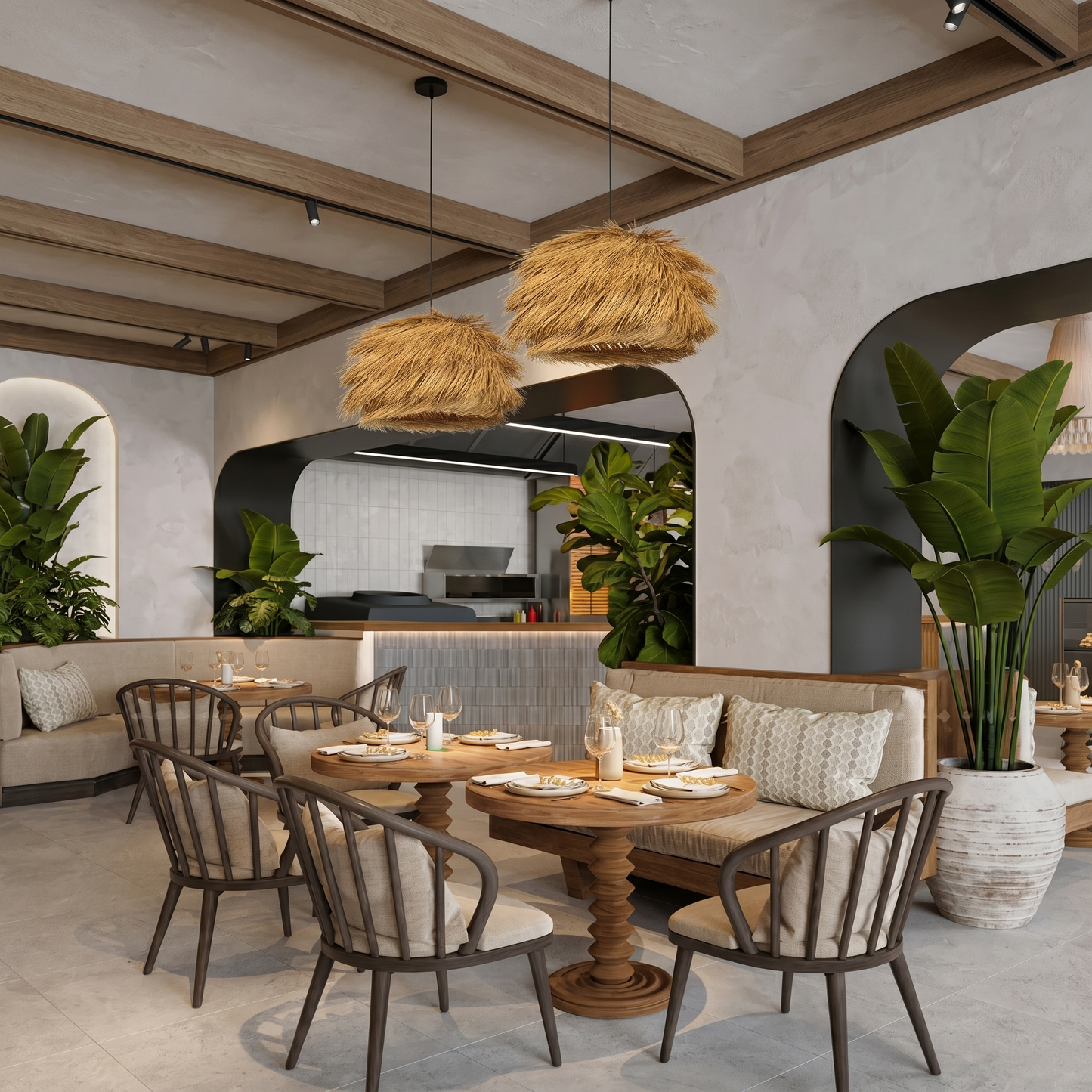 Grass Tassel Shaggy Pendant Light
