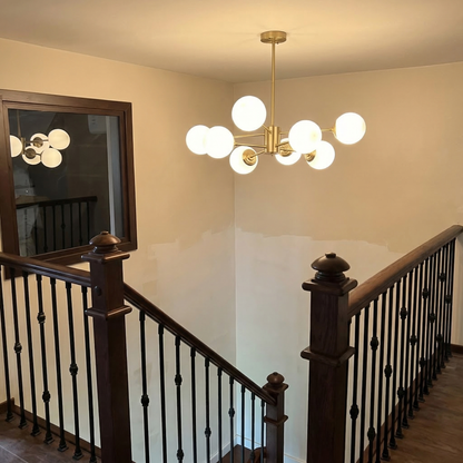 Gold Molecular Sputnik Chandelier