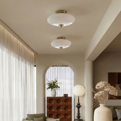 UFO Opal Glass Flush Mount Light