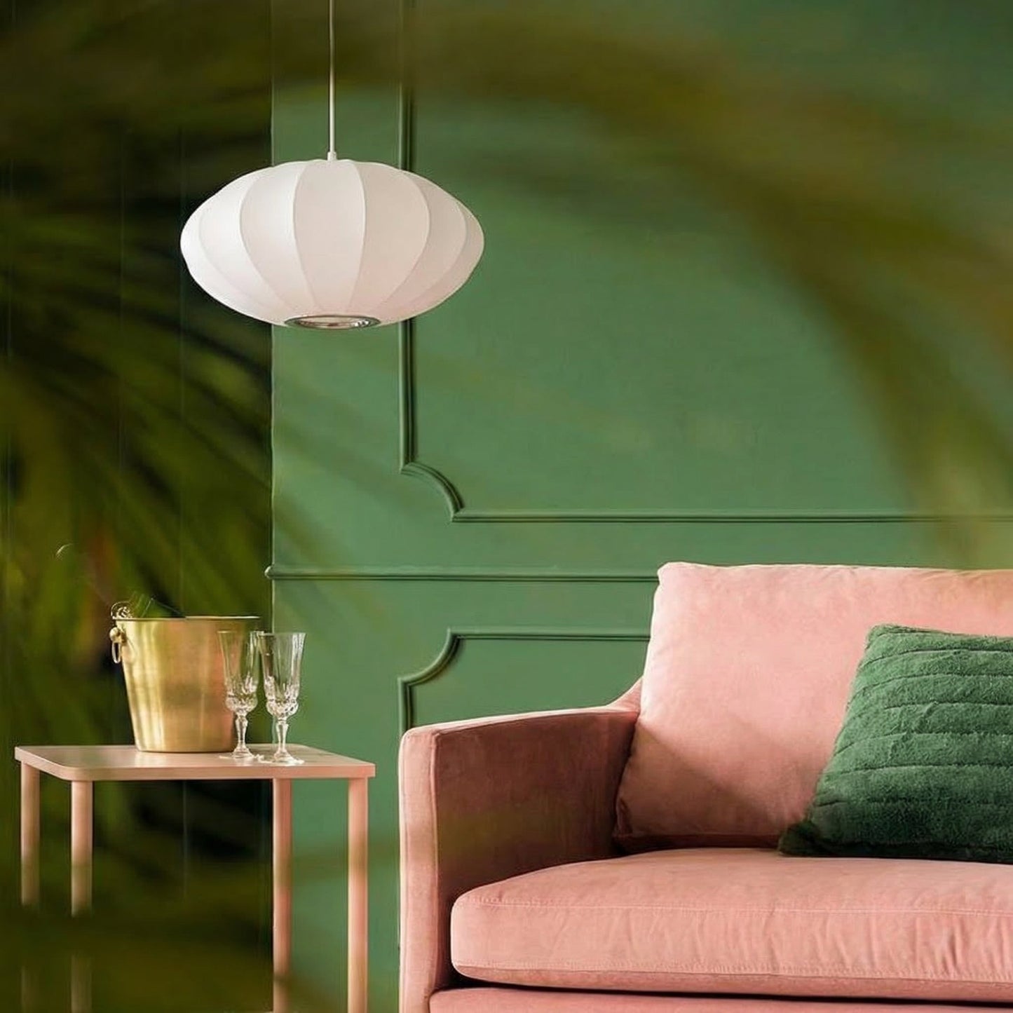 Silk Bubble Saucer Pendant Light