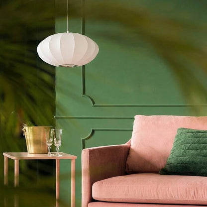 Silk Bubble Saucer Pendant Light